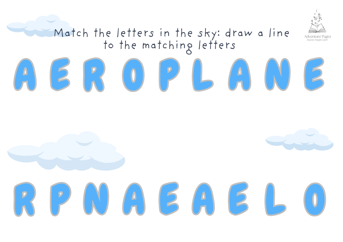 Plane Trip Activity Pages