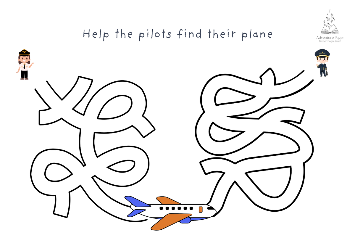 Plane Trip Activity Pages