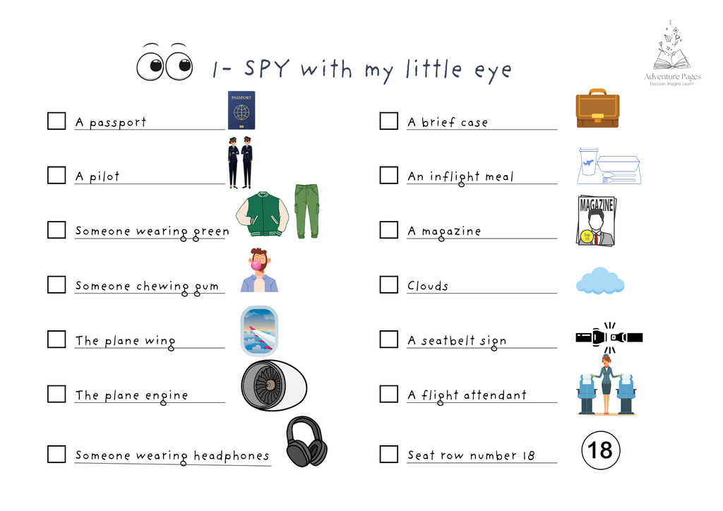 Plane Trip Activity Pages