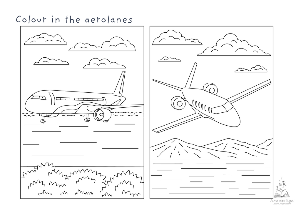 Plane Trip Activity Pages