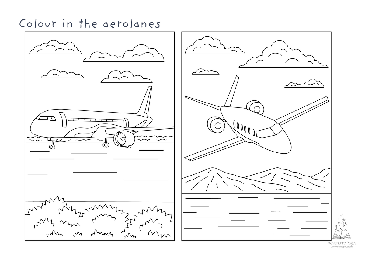 Plane Trip Activity Pages