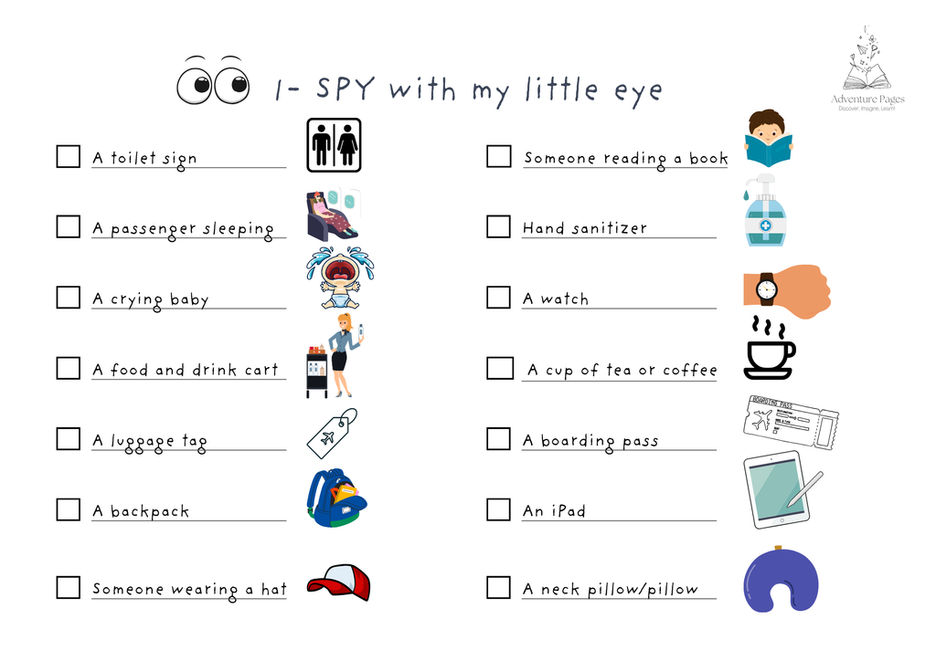 Plane Trip Activity Pages