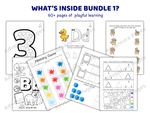 Adventure Pages Month 1: Farm Animals | Preschool Learning Activities | Printable Toddler Worksheets | Ages 3–5